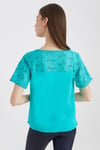 HN3043Dantel Detaylı Örme Bluz