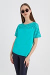 HN3043Dantel Detaylı Örme Bluz