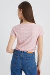 HN3050Renkli Nakışlı Crop T-shirt
