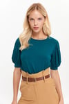 HN3061Balon Kollu Bisiklet Yakalı T-Shirt