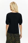 HN3061Balon Kollu Bisiklet Yakalı T-Shirt