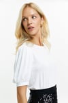 HN3061Balon Kollu Bisiklet Yakalı T-Shirt