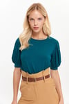 HN3061Balon Kollu Bisiklet Yakalı T-Shirt