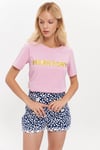HN3066Her Story Nakışlı Basic T-Shirt
