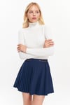 HN3128Pliseli Mini Etek