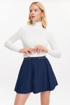 HN3128Pliseli Mini Etek