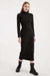 HN3222Ribana Beli Lastikli Örme Etek