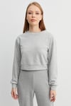 HN3478Uzun Kollu Bisiklet Yakalı 3 İplik Sweatshirt