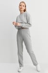 HN3478Uzun Kollu Bisiklet Yakalı 3 İplik Sweatshirt
