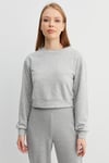 HN3478Uzun Kollu Bisiklet Yakalı 3 İplik Sweatshirt