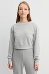 HN3478Uzun Kollu Bisiklet Yakalı 3 İplik Sweatshirt