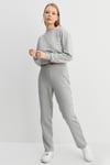 HN3478Uzun Kollu Bisiklet Yakalı 3 İplik Sweatshirt