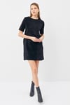 HN3811Fitilli Kadife Elbise