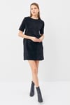 HN3811Fitilli Kadife Elbise