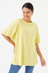 HN3824Unisex Oversize Basic Bisiklet Yaka T-shirt