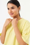 HN3824Unisex Oversize Basic Bisiklet Yaka T-shirt