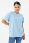 HN3824Unisex Oversize Basic Bisiklet Yaka T-shirt