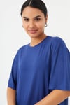 HN3824Unisex Oversize Basic Bisiklet Yaka T-shirt