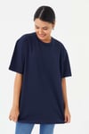 HN3824Unisex Oversize Basic Bisiklet Yaka T-shirt
