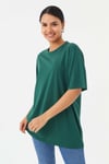 HN3824Unisex Oversize Basic Bisiklet Yaka T-shirt
