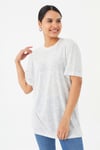 HN3824Unisex Oversize Basic Bisiklet Yaka T-shirt