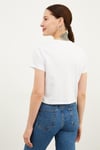 HN3898Kadın Bisiklet Yaka Kısa Kol Önleri Taş El İşlemeli Spor Şık kısa Boy Örme Pamuk Crop T-shirt