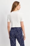 HN3998Lacivert Basic Üst Crop T-shirt