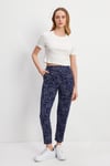 HN3998Lacivert Basic Üst Crop T-shirt