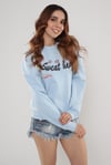 HN662Yazı Ve Nakış İşlemeli Sweat