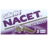 GILLETTE NACET STAINLESS ÇİFT KENAR TIRAŞ JİLETİ 5Lİ