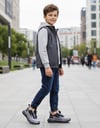 Buckhead 3116 Hynde Gri Oranj Ortopedik Su Geçirmez Günlük Erkek Çocuk Spor Ayakkabı