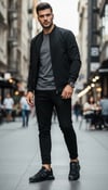 Dagoster DMA75-26110 Siyah Ortopedik Günlük Erkek Spor Ayakkabı