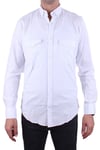 Dagoster DMG23-118783 Beyaz Poplin Günlük Normal Kalıp Uzun Kol Erkek Gömlek