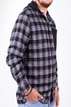Dagoster DMG23-193714 Siyah Günlük Kapüşonlu Oversize Oduncu  Erkek Gömlek