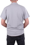 Dagoster DMG23-199598 Gri Ottoman Örme Apaj Yaka Oversize Kalıp Kısa Kol Erkek Gömlek