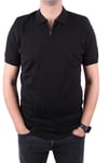 Dagoster DMG23-511228 Siyah Günlük Fermuarlı Polo Yaka Erkek Tişört