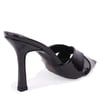 Dagoster DZA07-11363064 Siyah Rugan 10 cm İnce Topuklu Abiye Kadın Terlik