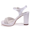 Dagoster DZA07-337140 Sedef Boncuklu 10 cm Kalın Topuklu Platform Kadın Ayakkabı