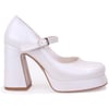 Dagoster DZA07-337565 Sedef 10 cm Kalın Topuklu Platform Kadın Ayakkabı
