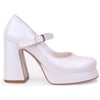 Dagoster DZA07-337565 Sedef 10 cm Kalın Topuklu Platform Kadın Ayakkabı