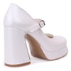 Dagoster DZA07-337565 Sedef 10 cm Kalın Topuklu Platform Kadın Ayakkabı