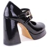 Dagoster DZA07-337566 Siyah Rugan  Platform Topuklu  Kadın Ayakkabı
