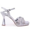 Dagoster DZA07-337650 Gümüş 10.5 cm Kalın Topuklu Platform Kadın Ayakkabı