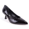 Dagoster DZA07-388499 Siyah Rugan 6 cm İnce Topuklu Stiletto Kadın Ayakkabı