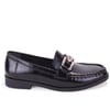Dagoster DZA07-6826186 Siyah Rugan Günlük Loafer  Kadın Ayakkabı
