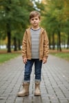 İgor W10257 Bimbi Euri Koyu Bej Ortopedik Erkek Çocuk Yağmur Çizme