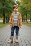 İgor W10257 Bimbi Euri Koyu Bej Ortopedik Erkek Çocuk Yağmur Çizme