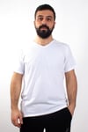 TWİSTER JEANS 1827BB BEYAZ BÜYÜK BEDEN V YAKA ERKEK T-SHİRT