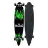 KROWN LONGBOARD PIN TAIL GREEN FLAME 109CM