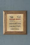 Masif Çerçeveli Nazar Ayeti Duası Doğaltaş Tablo Pano Oscar Stone Decor 28X28 CM